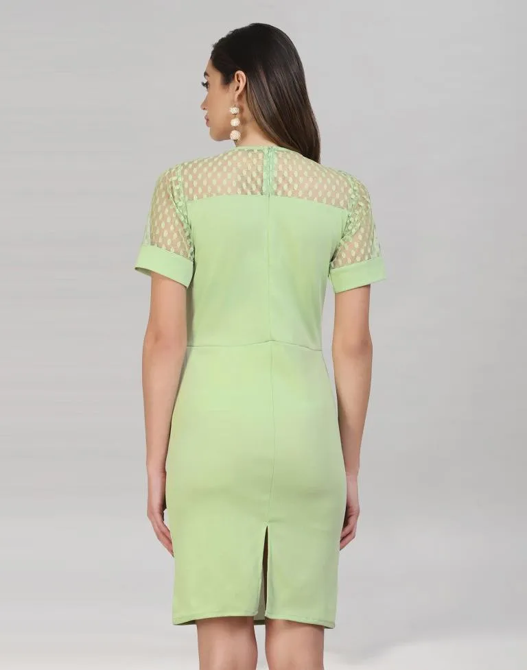 Green Knitted Bodycon Dress