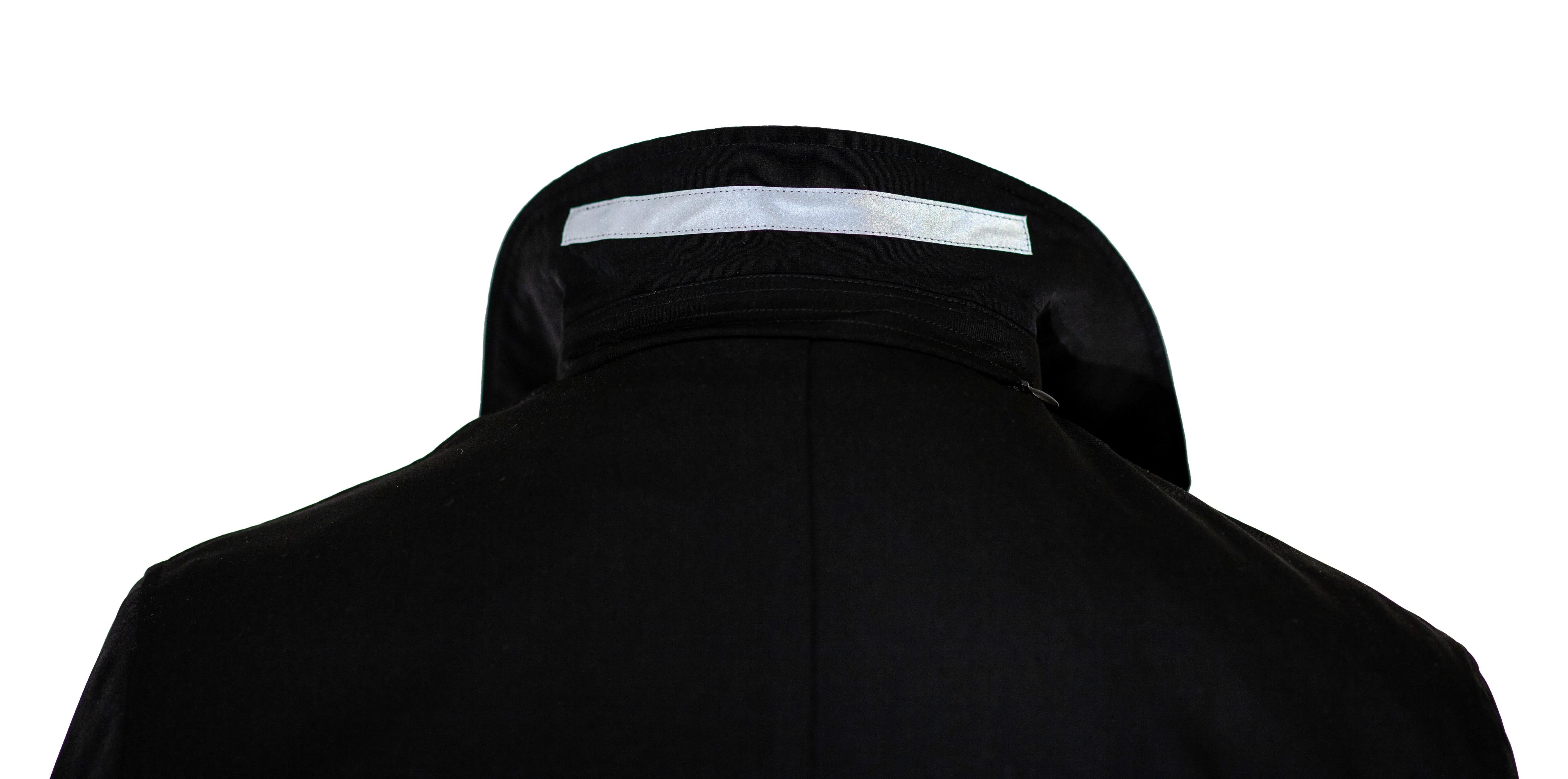 Hart Schaffner Marx Black Single Breasted Full Length Hooded Raincoat
