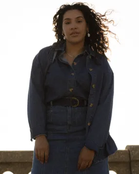 hd long sleeve denim shacket