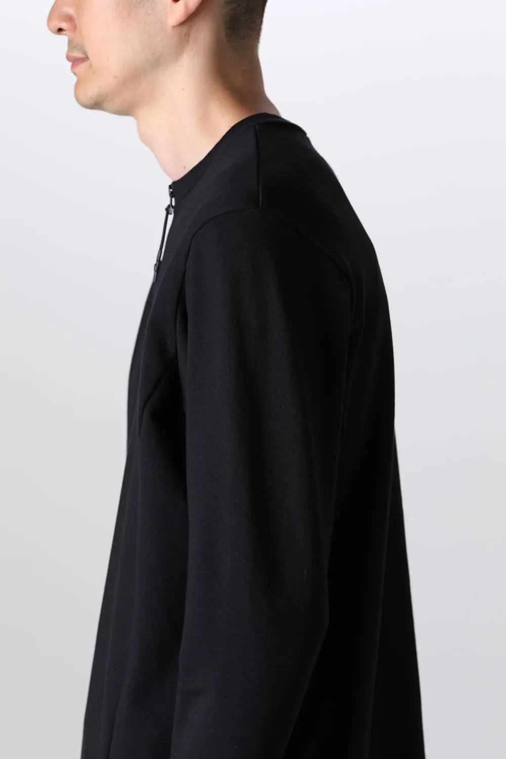 Henry Zip Up Jersey Black