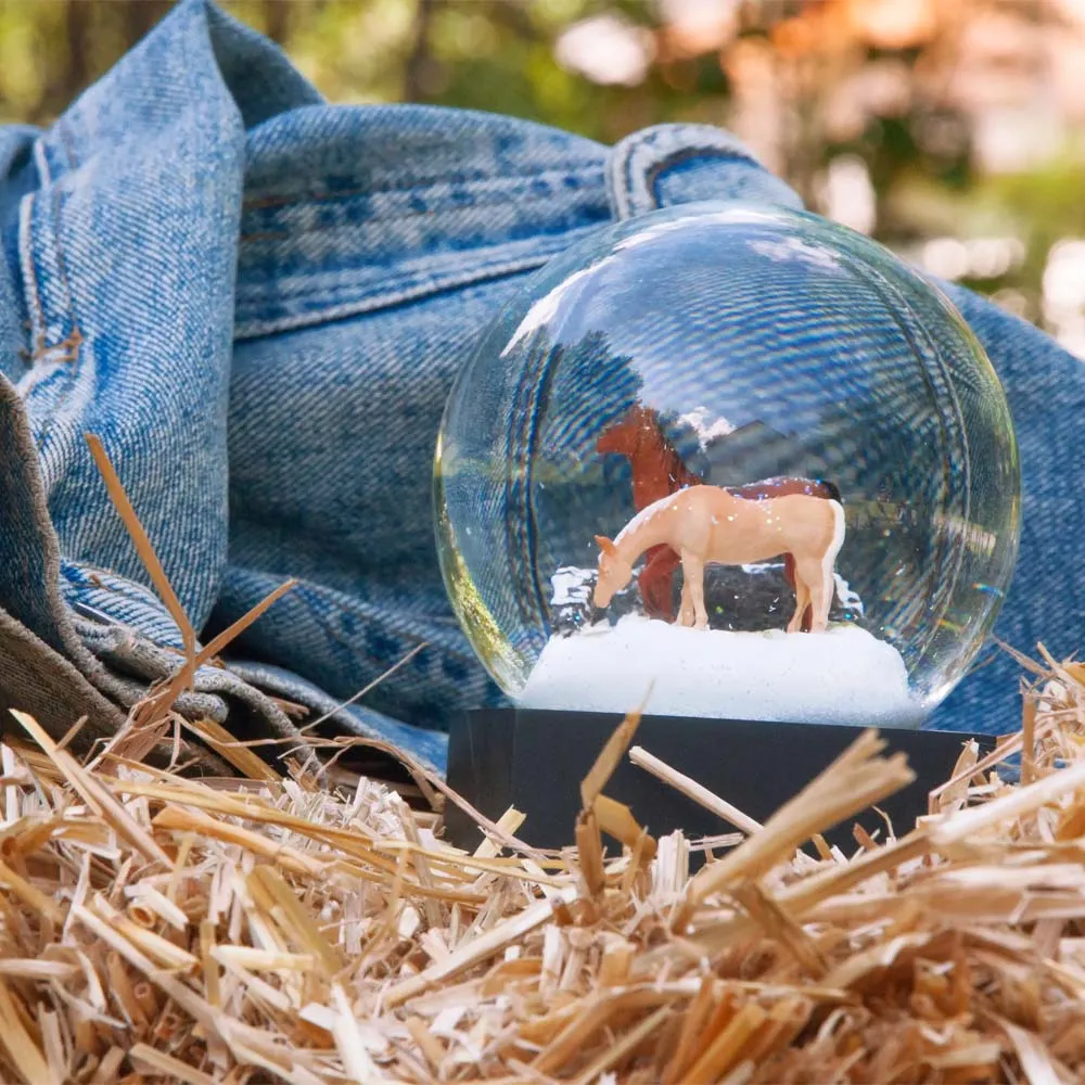 Horses Snow Globe