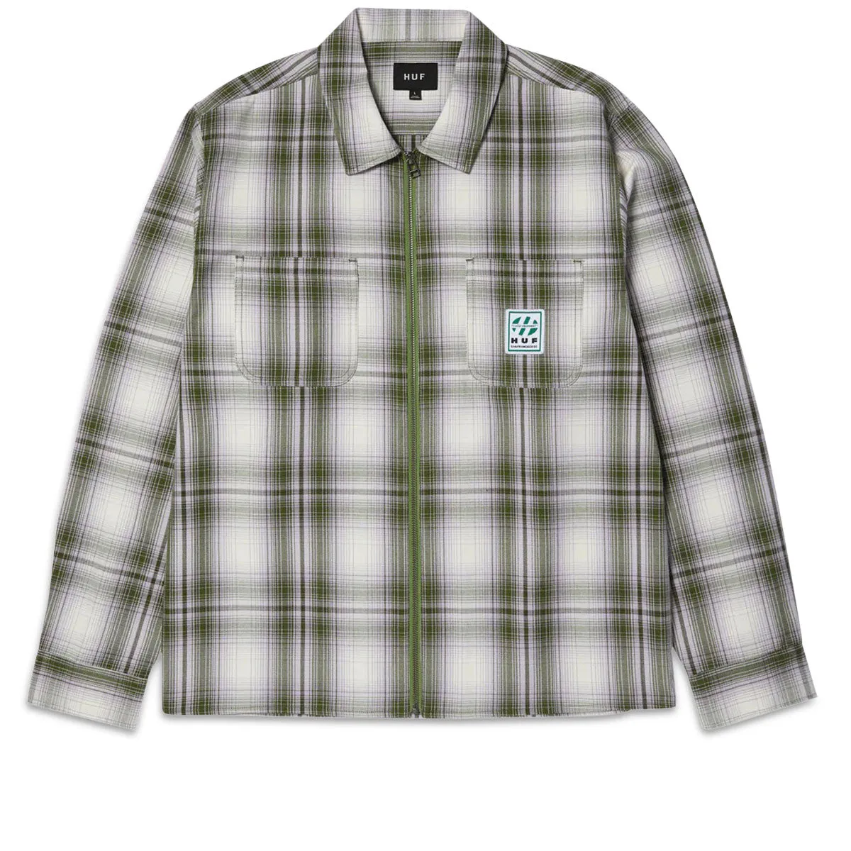 HUF Fillmore Plaid Shacket Jacket - Leaf