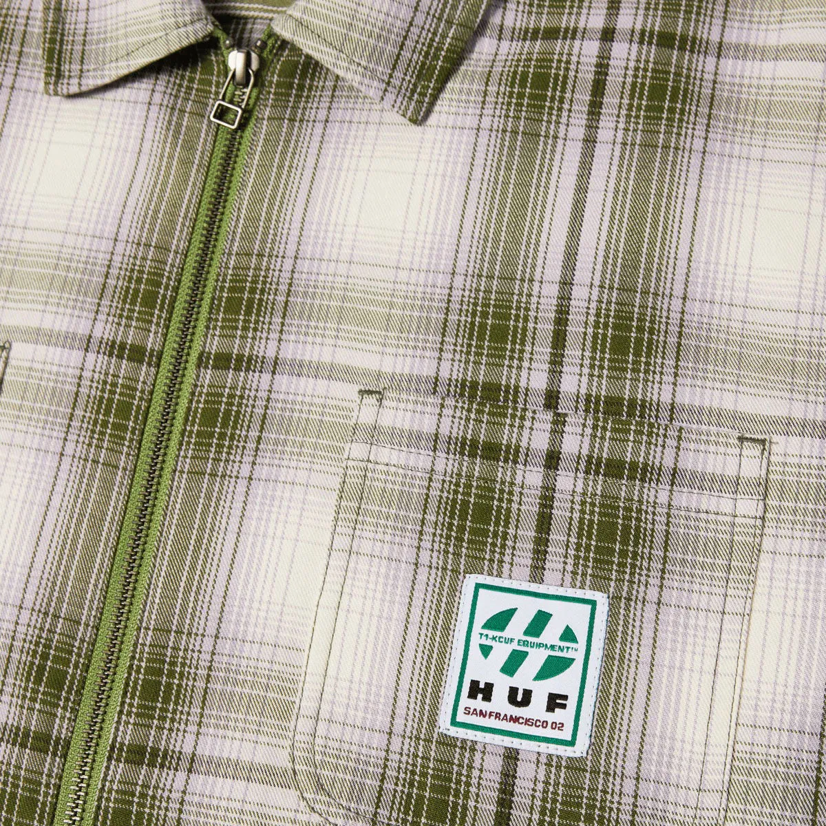 HUF Fillmore Plaid Shacket Jacket - Leaf