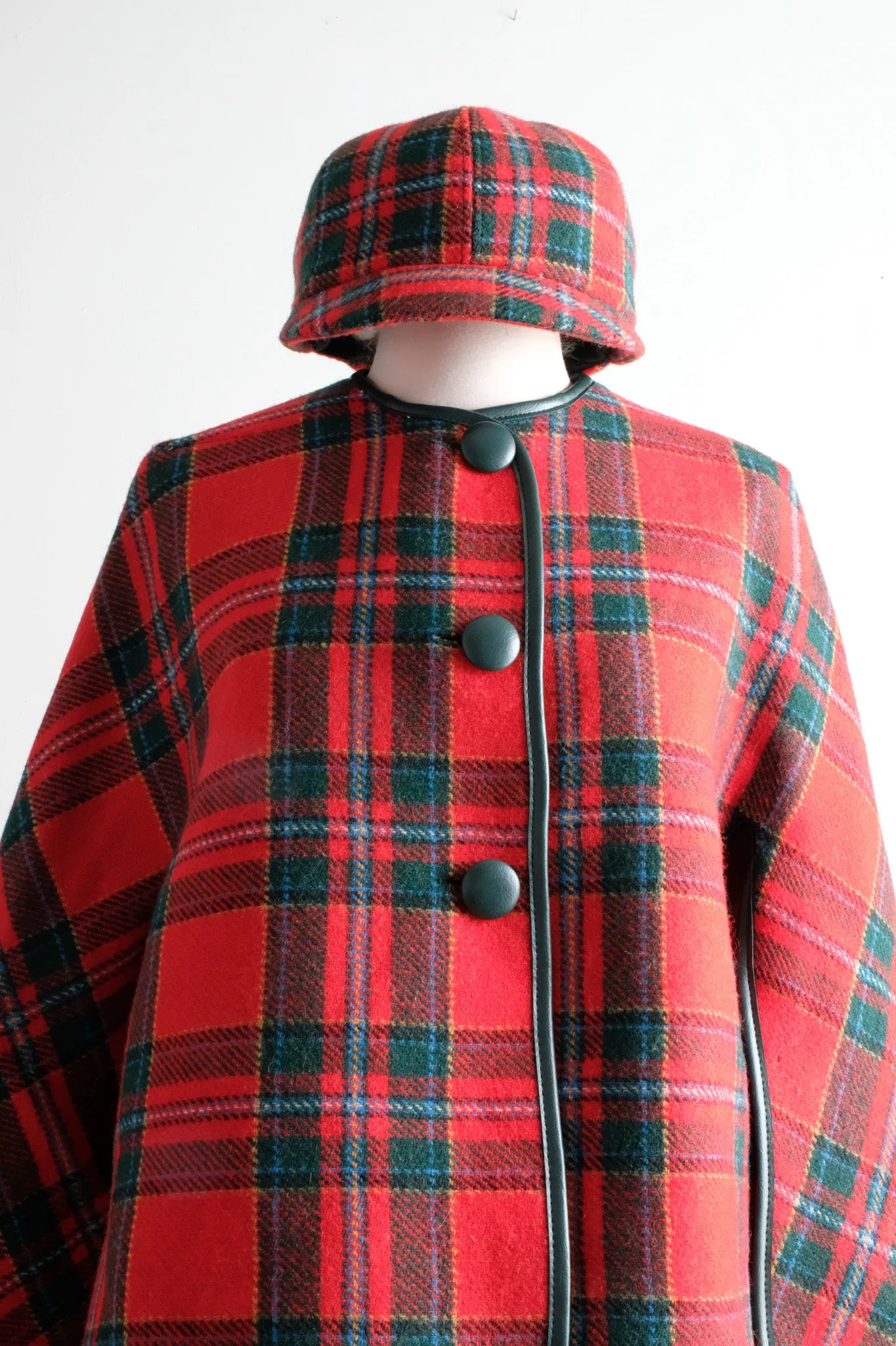 Incredible 1960's Three Piece Reversible Cape & Skirt Set / S