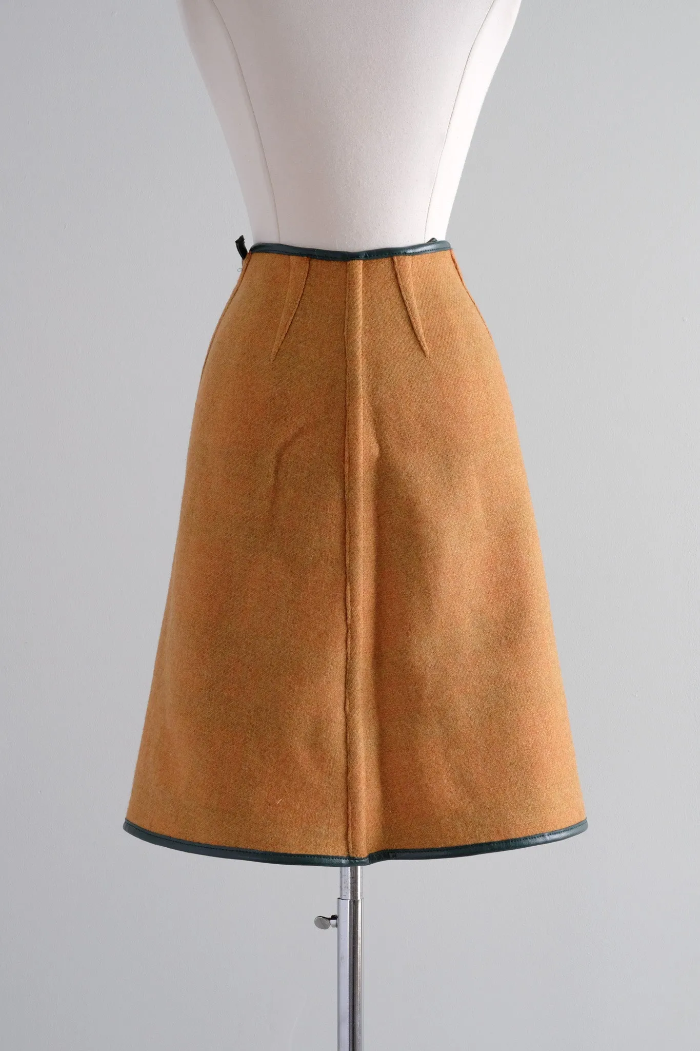 Incredible 1960's Three Piece Reversible Cape & Skirt Set / S