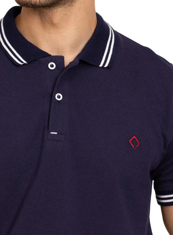 Indigo Tipped Polo