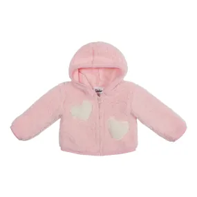 Ivory Heart Sherpa Hooded Jacket