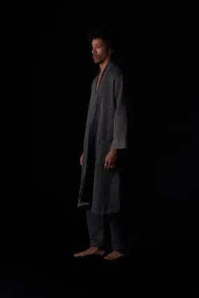 Jacquard Home Coat Washed Black