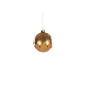 Jingles 10cm Gold Brush Strokes Glass Bauble