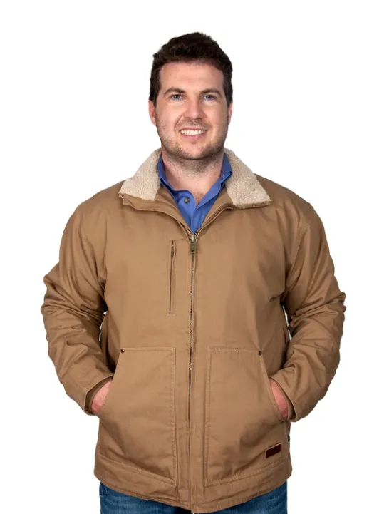 Just Country Diamantina Sherpa Jacket - Khaki