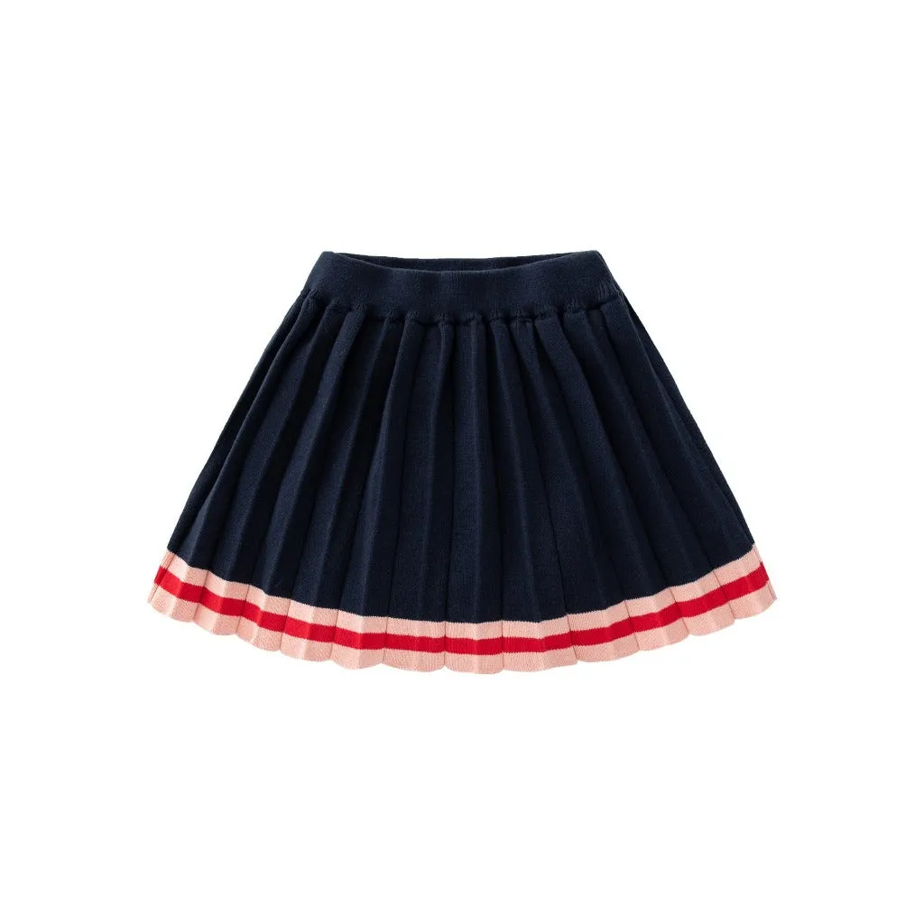 Knit Cotton Toddler Cardigan & Skirt Set
