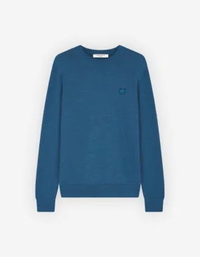 Maison Kitsune Men's Bold Fox Head Patch Regular Jumper Sapphire LM00811KT1036 P462