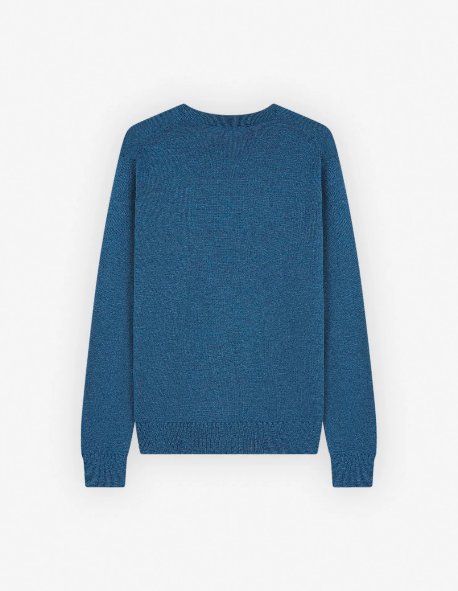 Maison Kitsune Men's Bold Fox Head Patch Regular Jumper Sapphire LM00811KT1036 P462