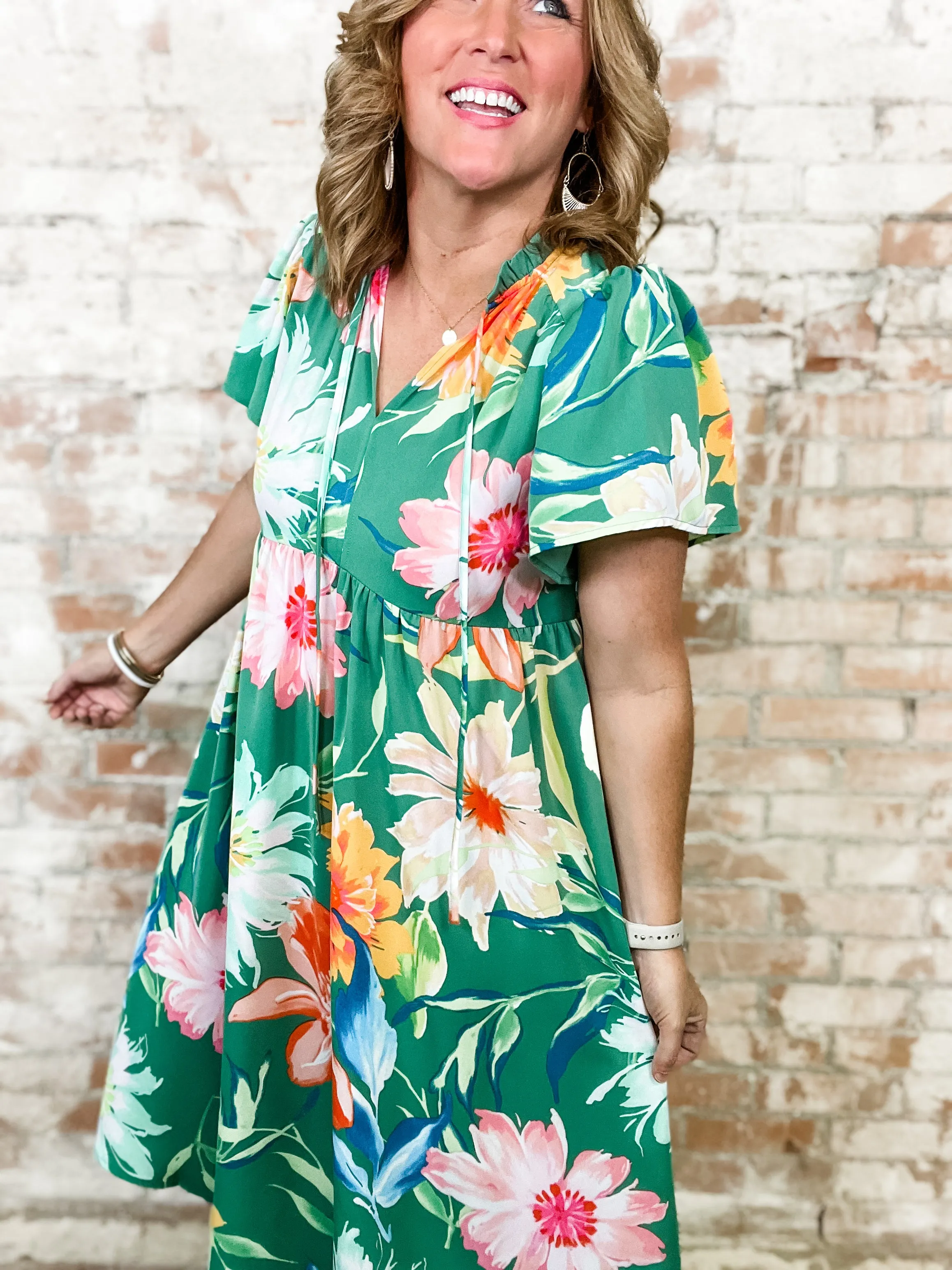Makayla Floral Midi Dress - FINAL SALE