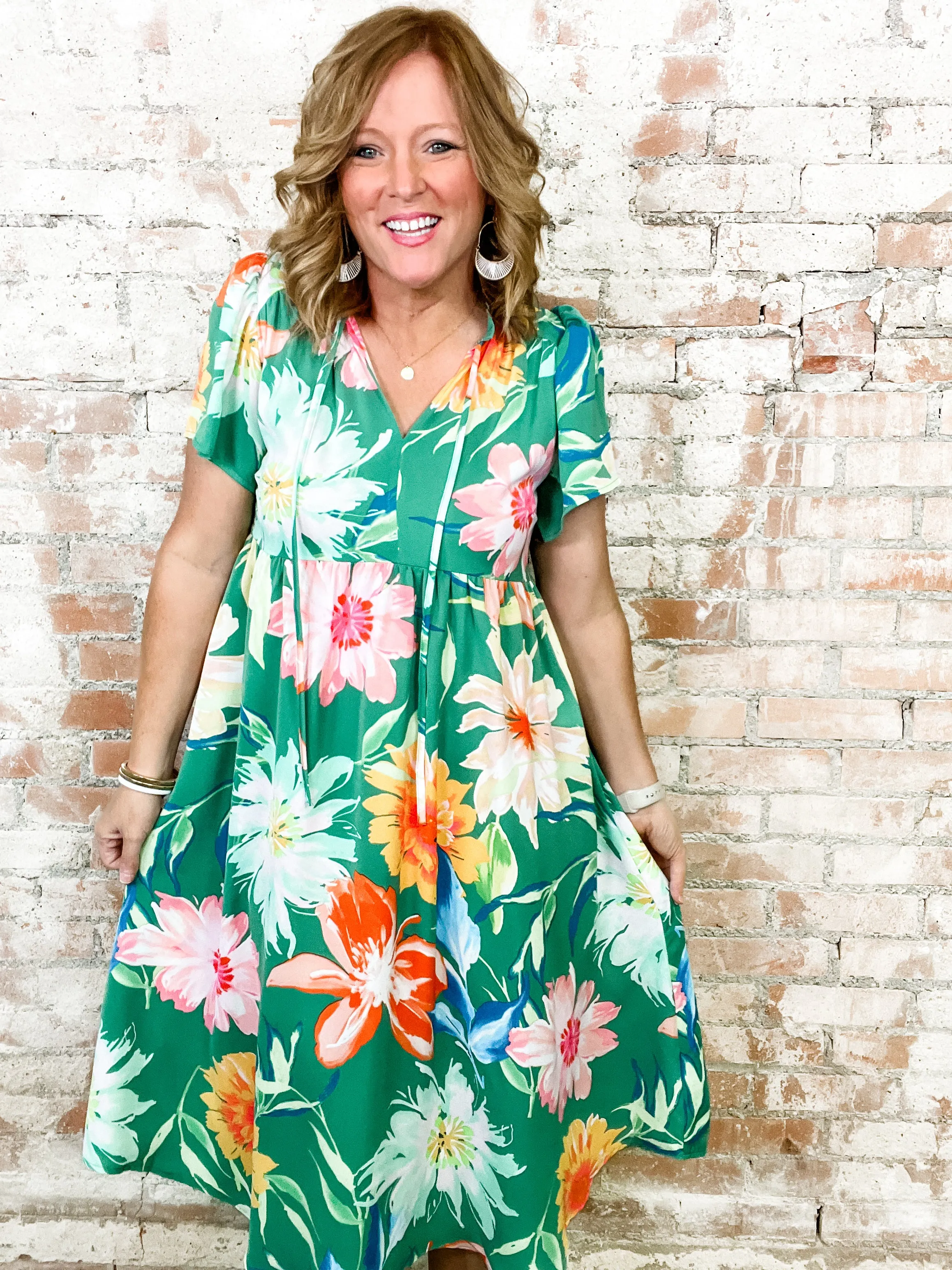 Makayla Floral Midi Dress - FINAL SALE