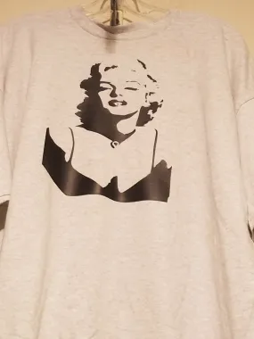 Marilyn Monroe Short Sleeve T Shirt Light Grey