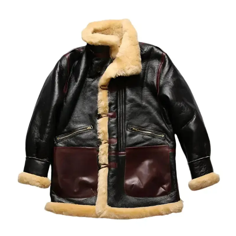 Men's B3 Shearling Bomber Jacket – B7 Sheepskin Military Coat