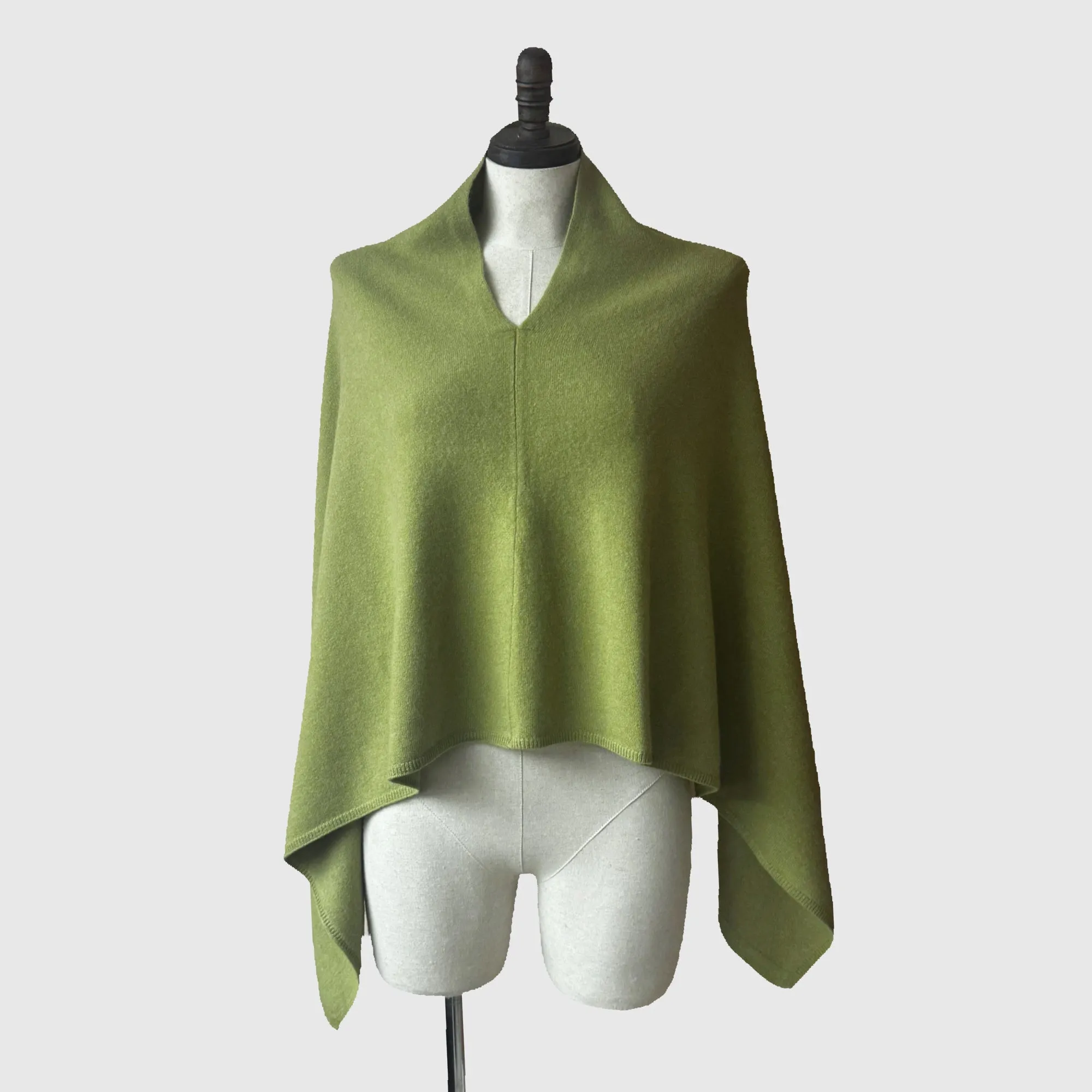 Natural Merino Wool Pullover Poncho | 16 Colors