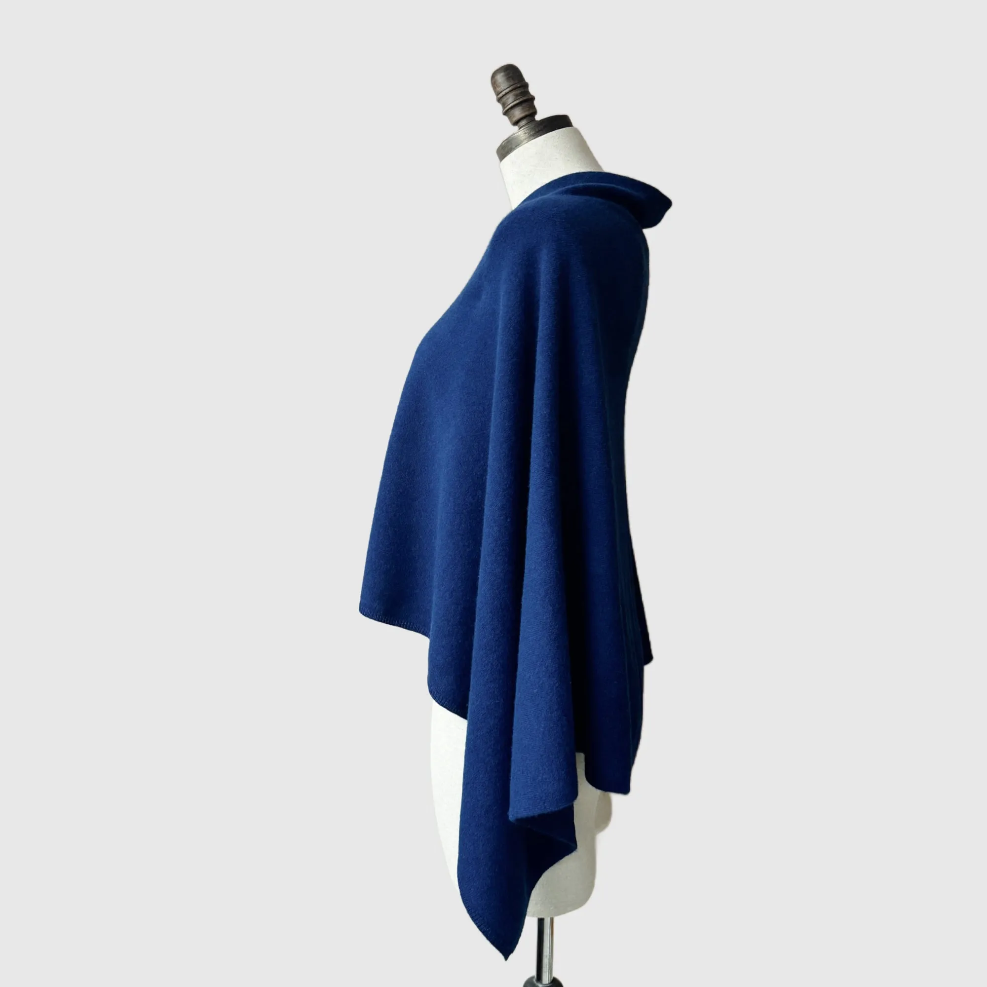 Natural Merino Wool Pullover Poncho | 16 Colors