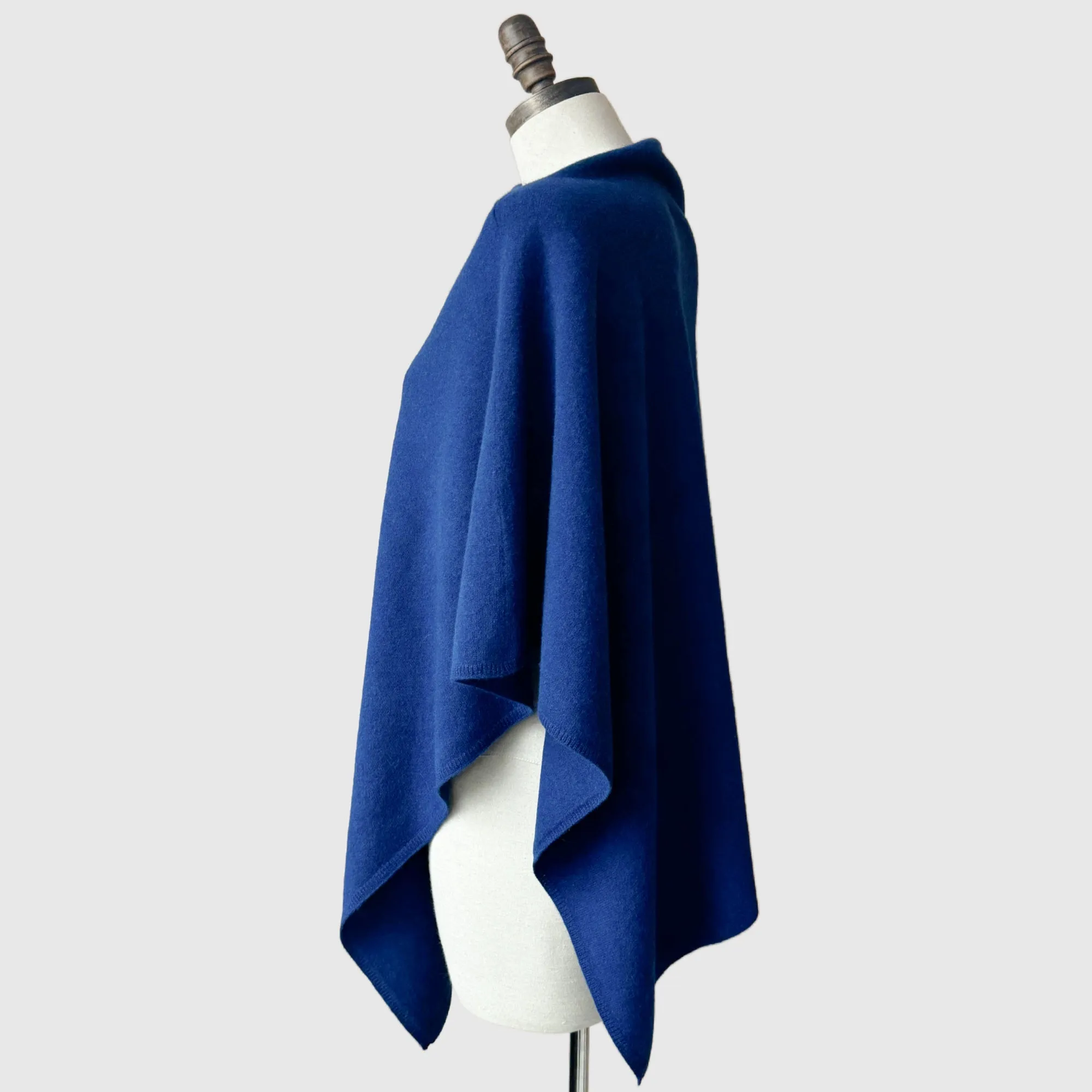 Natural Merino Wool Pullover Poncho | 16 Colors