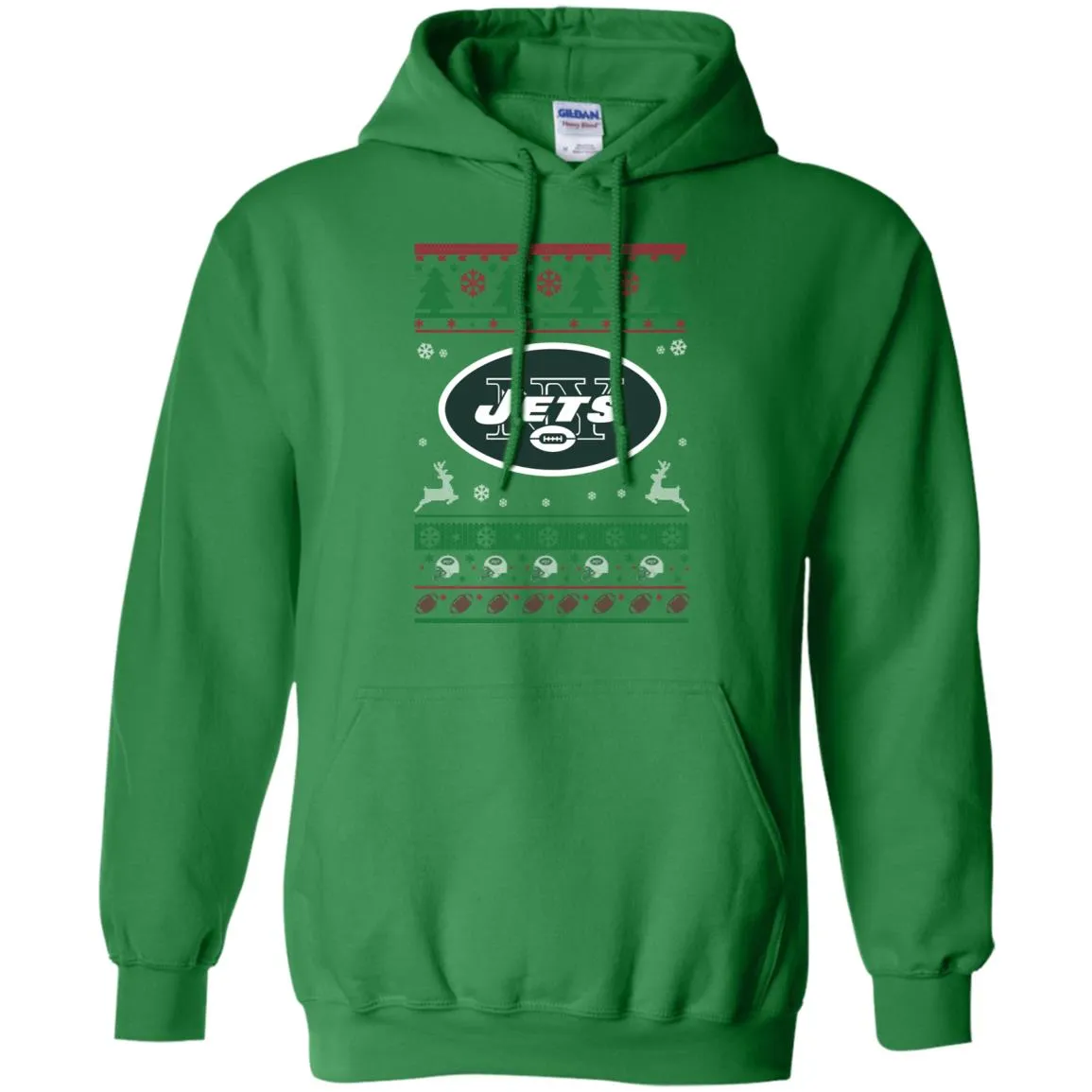 New York Jets Logo Football Teams Ugly Christmas Sweater Men Pullover Hoodie