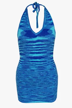 Opposites Attract Knit Mini Dress / Blue Lagoon