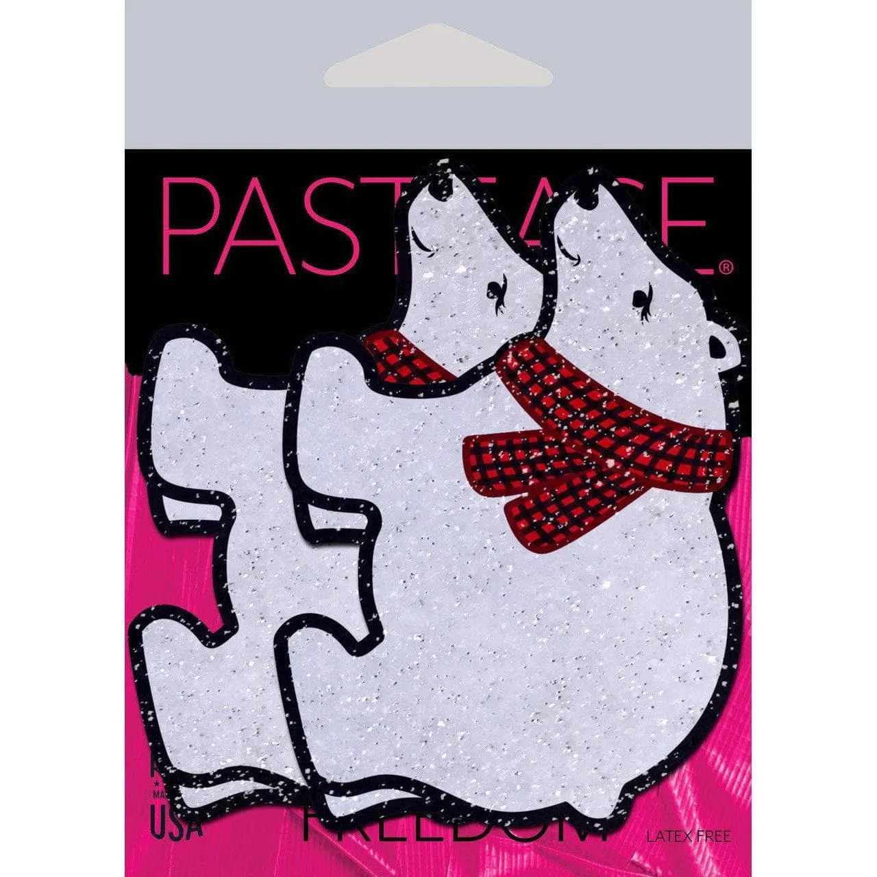 Pastease Polar Bear with Scarf Sparkling Nipple Pasties
