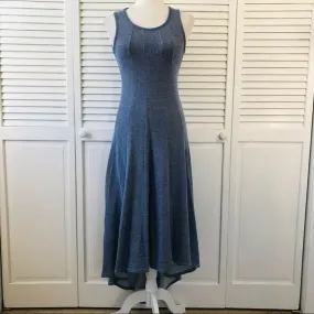 PUELLA By Anthropologie Blue Knit Hi-Low Maxi Tank Dress Size M