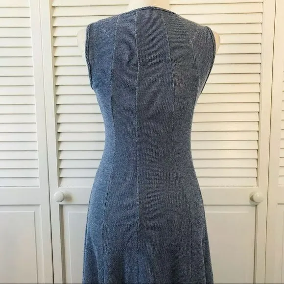 PUELLA By Anthropologie Blue Knit Hi-Low Maxi Tank Dress Size M