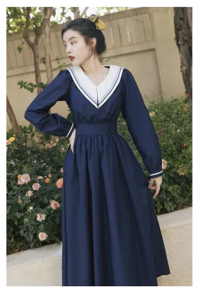Ramona vintage dress, Vintage French dress, vintage dress, sailor dress, cottagecore dress, French dress, sailor dress, 1940s