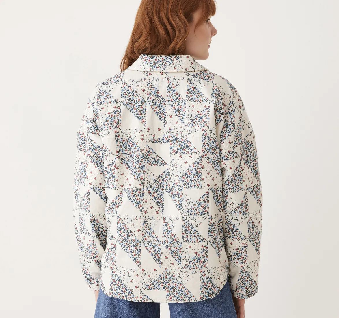 Reversible Printed Overshirt - Egret