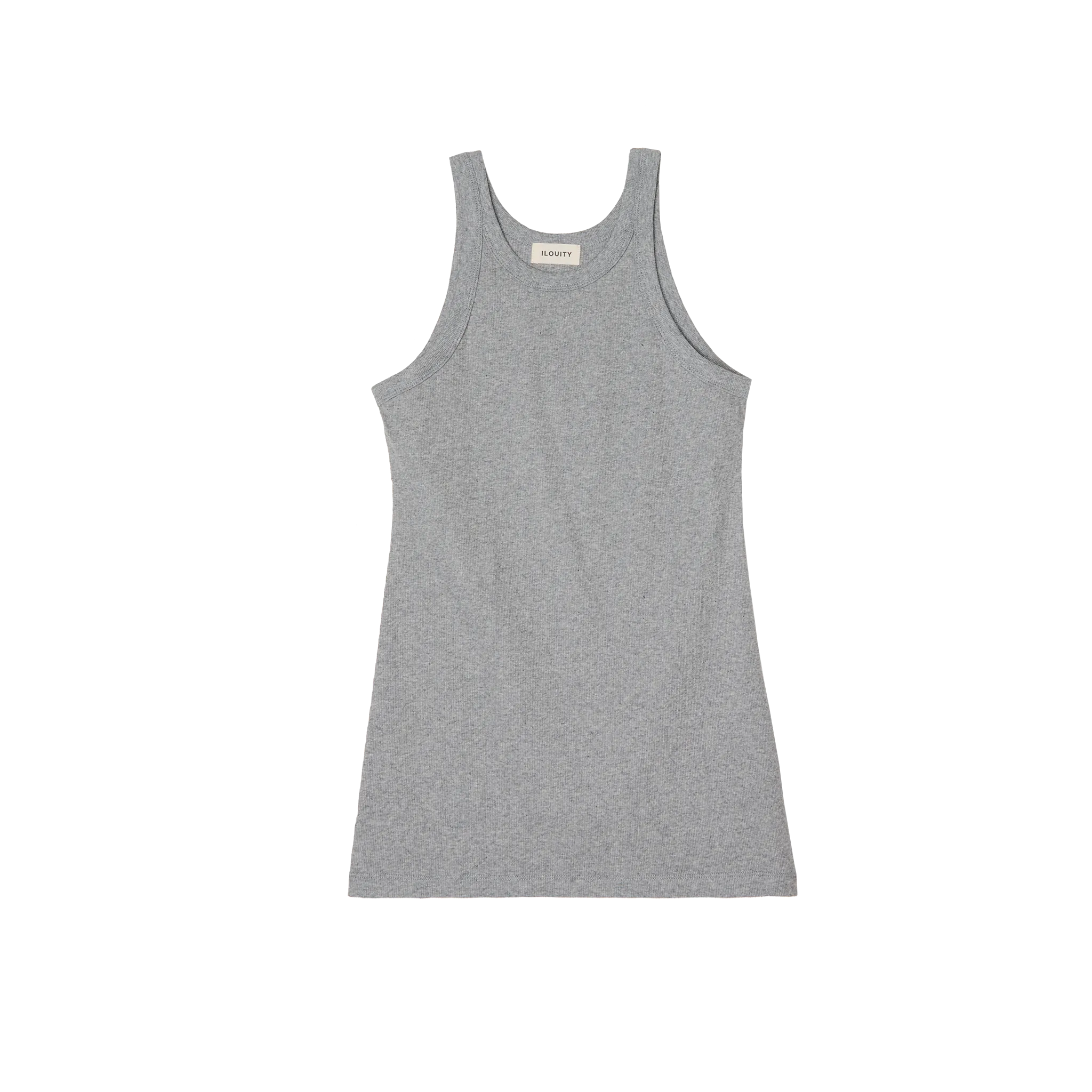 Ribbed Pregnancy Tank (Black/White/Grey Melange)