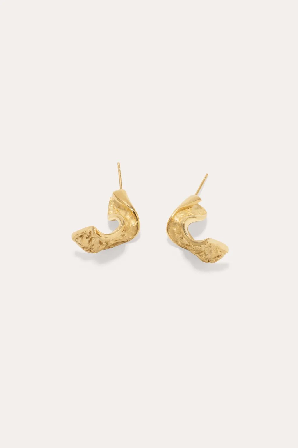 Ribbon II - Gold Vermeil Earrings