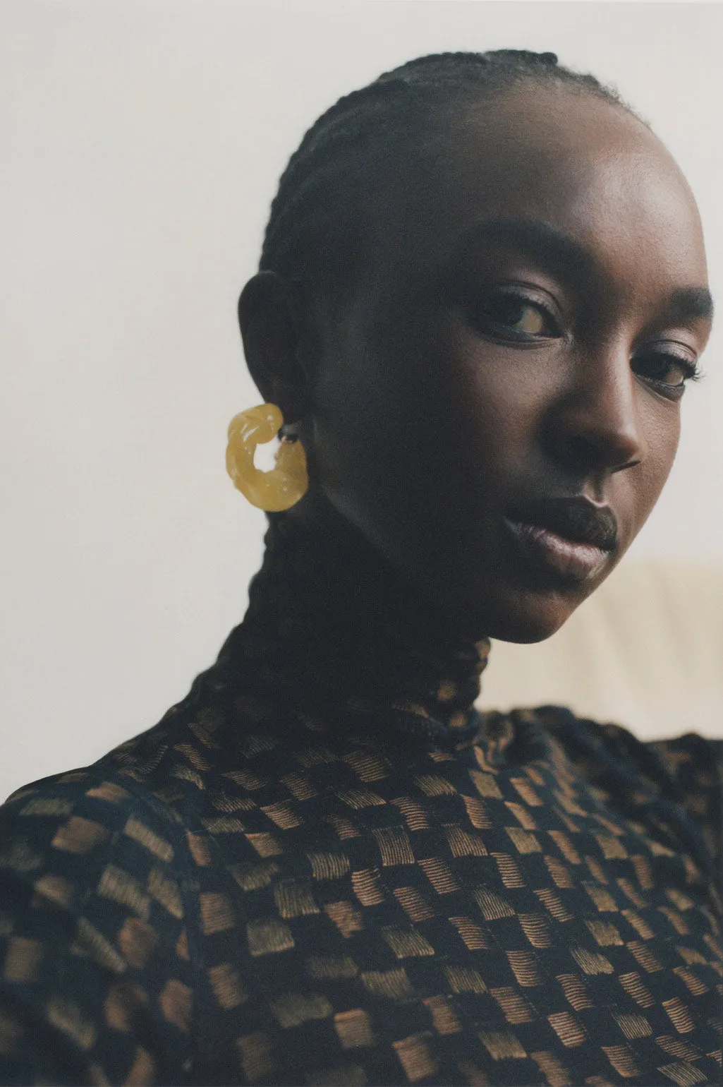 Ruffle - Yellow Bio Resin and Gold Vermeil Earrings