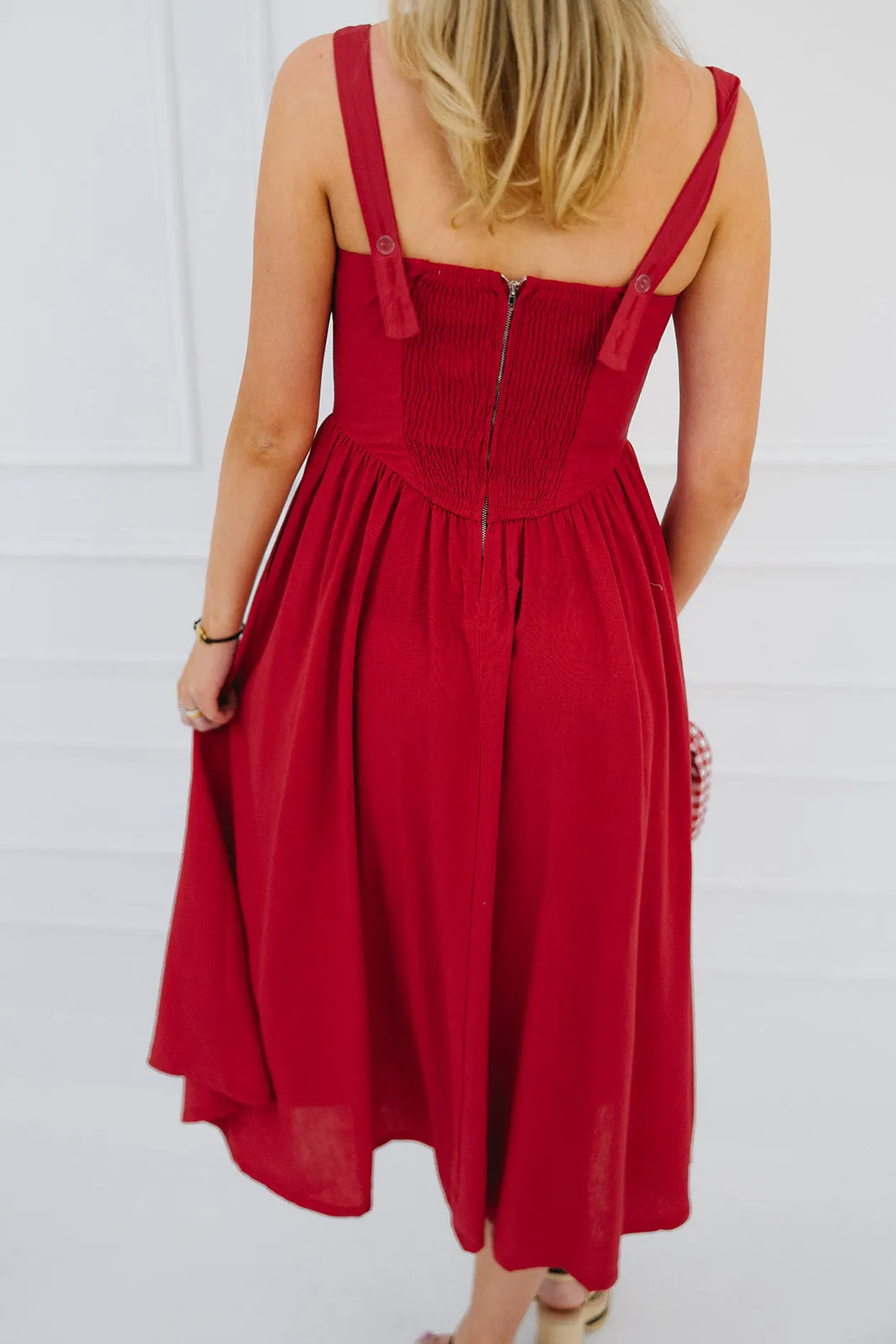 Sammy Midi Dress - Red