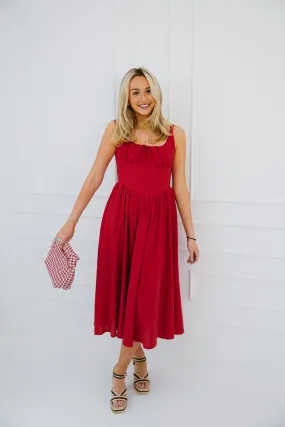 Sammy Midi Dress - Red