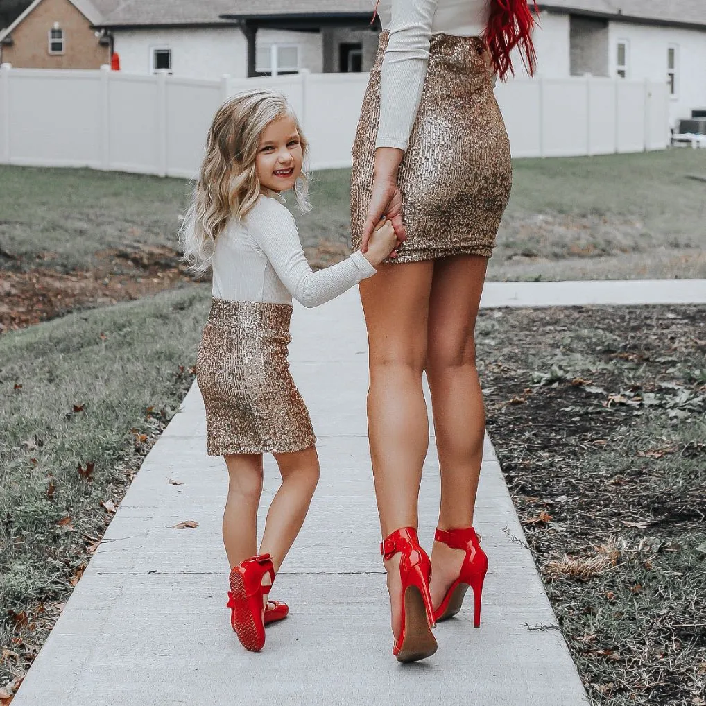 Sequin Stretch | Gold