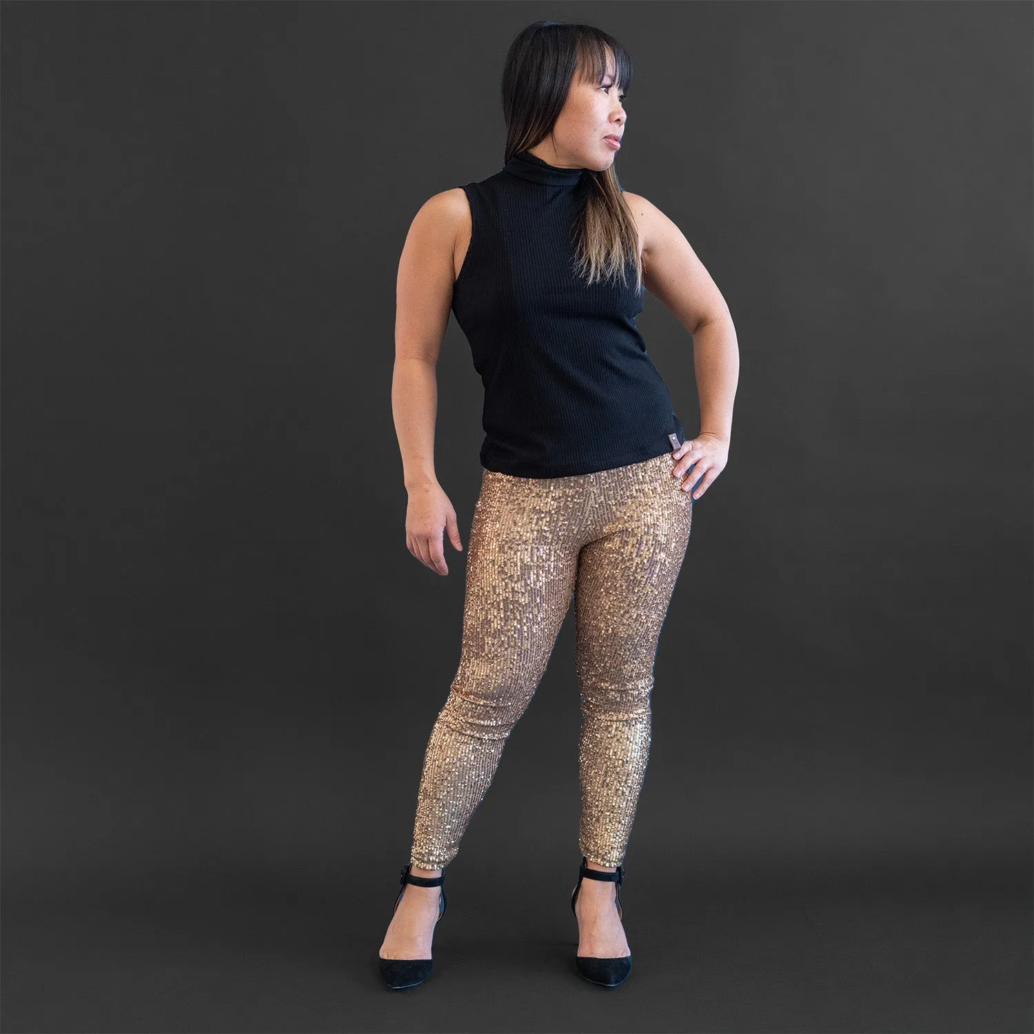 Sequin Stretch | Gold