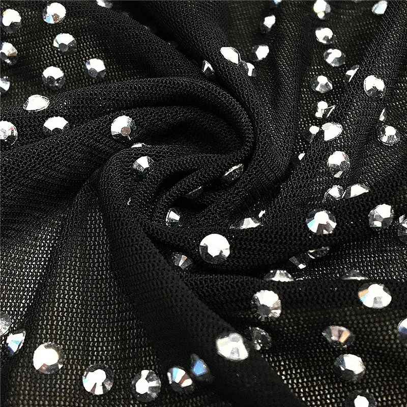 Sheer Rhinestone Dress