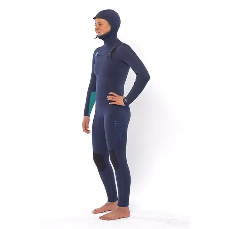 Sisstrevolution 7 Seas 5/4mm Hooded Chest Zip Wetsuit - Strong Blue