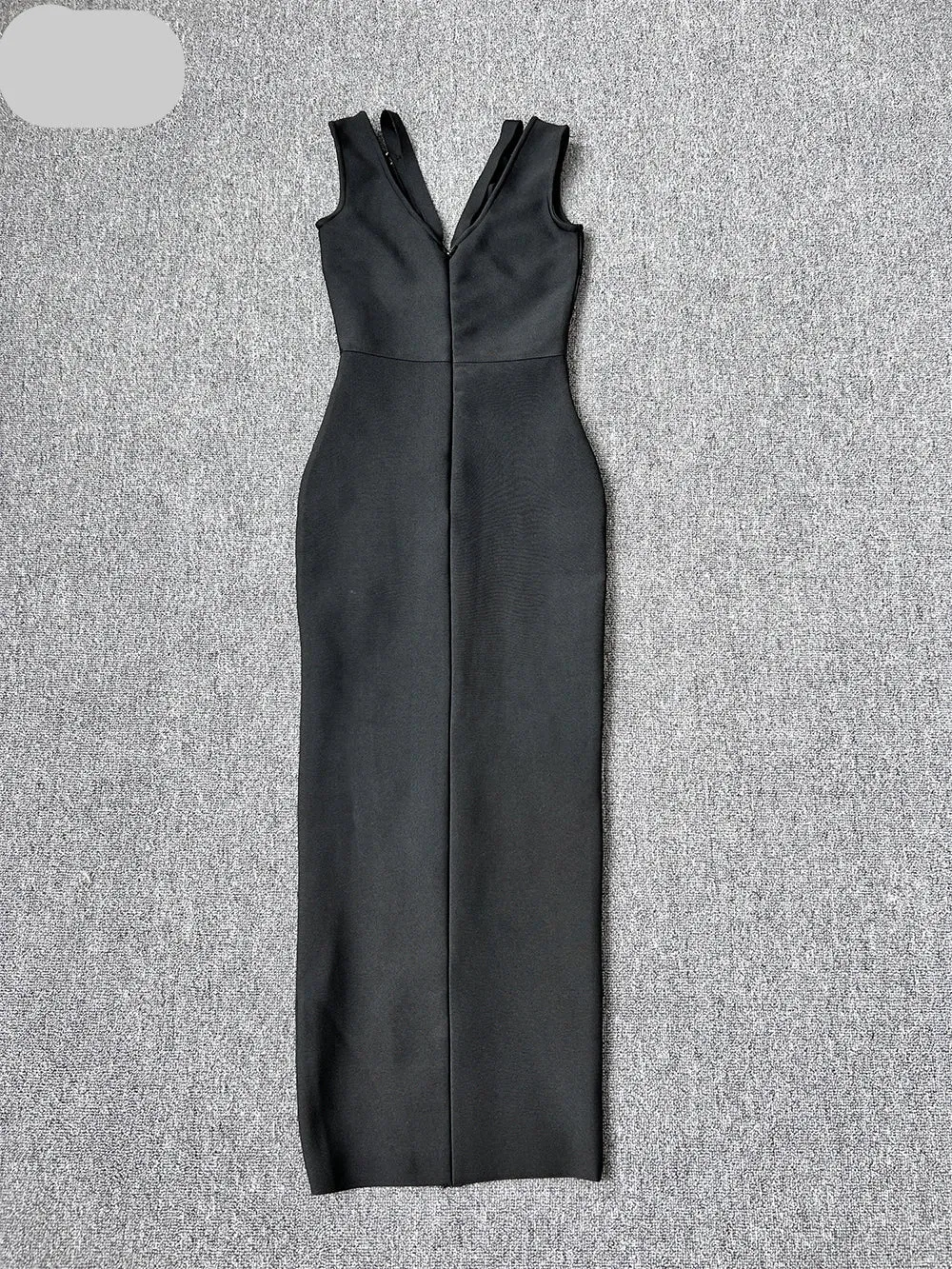 Sleeveless V Neck Bandage Long Dress