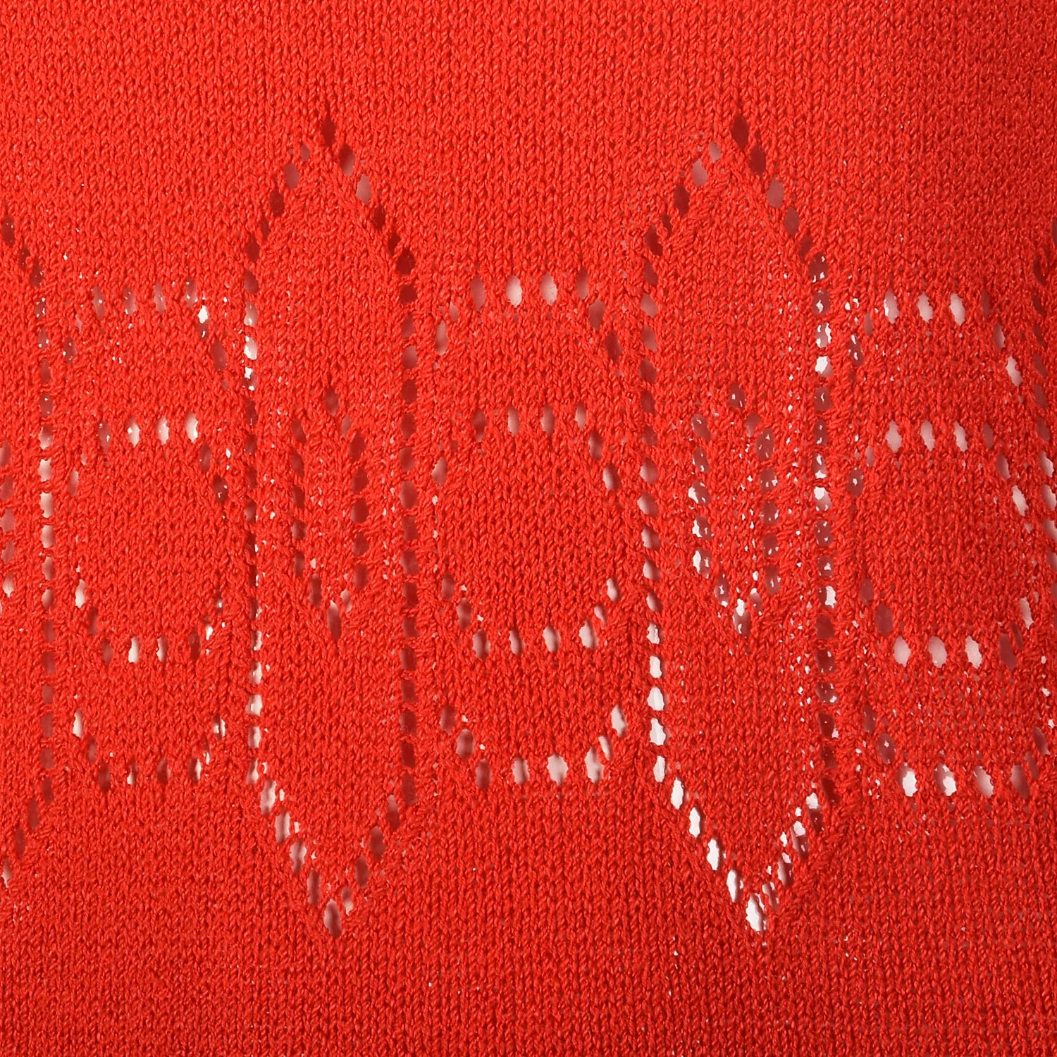 Small 1970s Dress Pat Sandler Red Knit Maxi Long Sleeve Sheer Decorative Details Knit