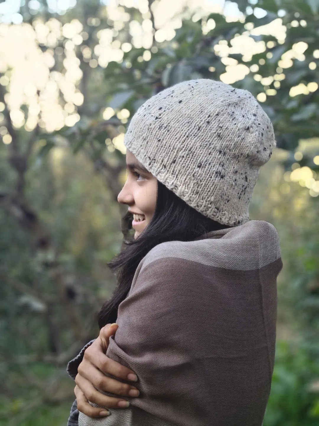 Snowy Slub Cotton Wool Cap