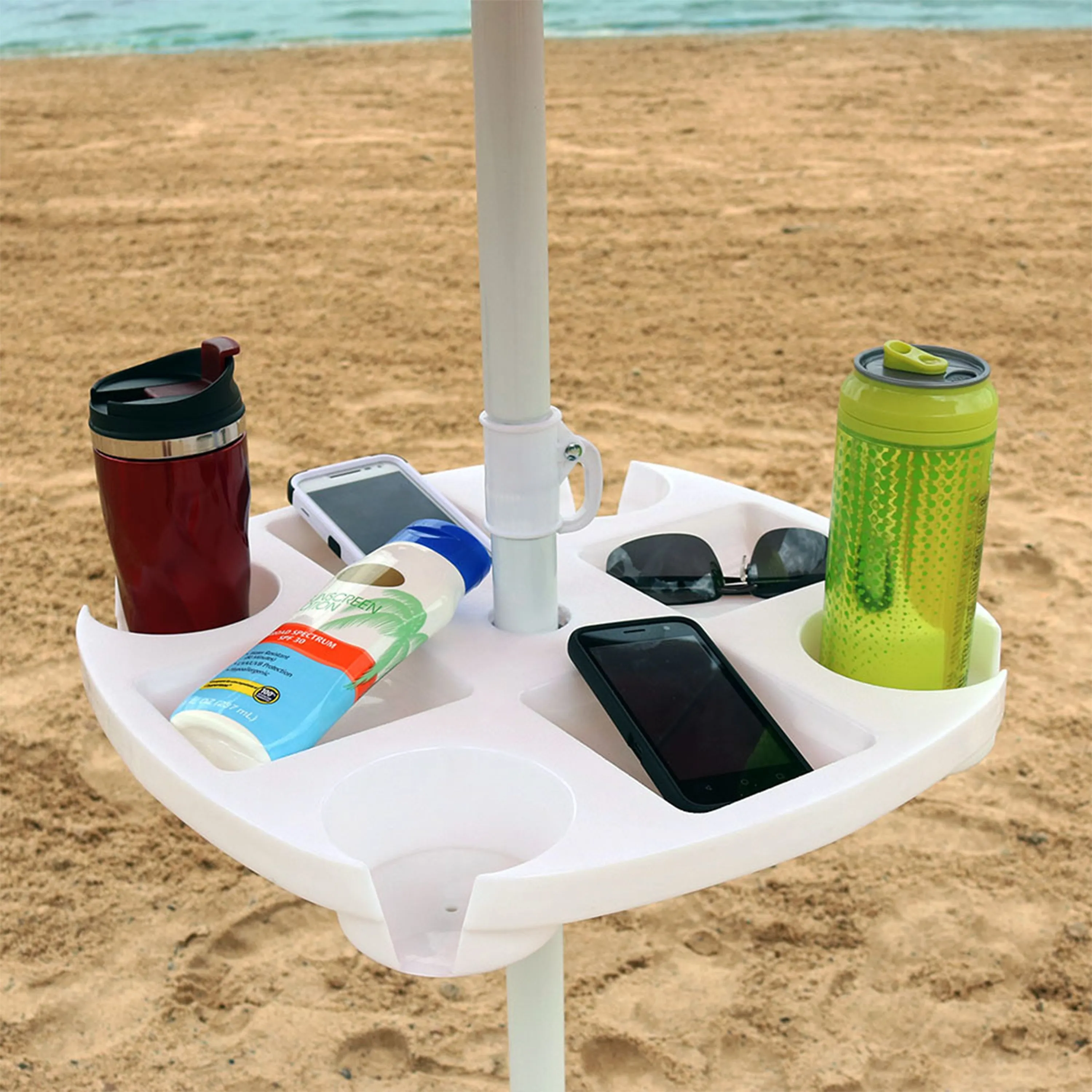 Sunnydaze Beach Umbrella Table