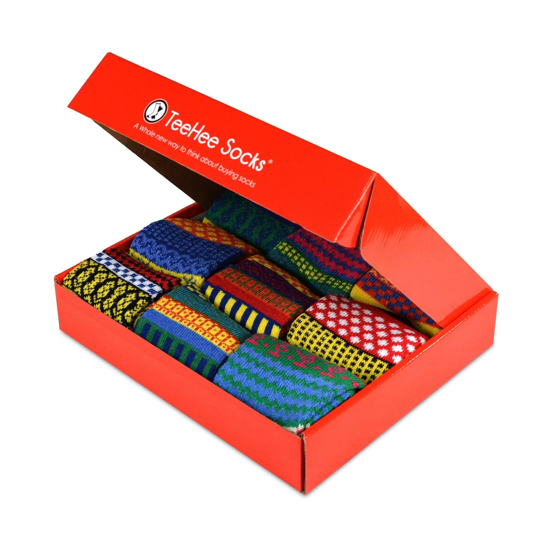 TeeHee Socks Women's Warmer Jacquard 9-Pack Gift Box (11321)