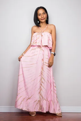 Tie Dye Off Shoulder Dress