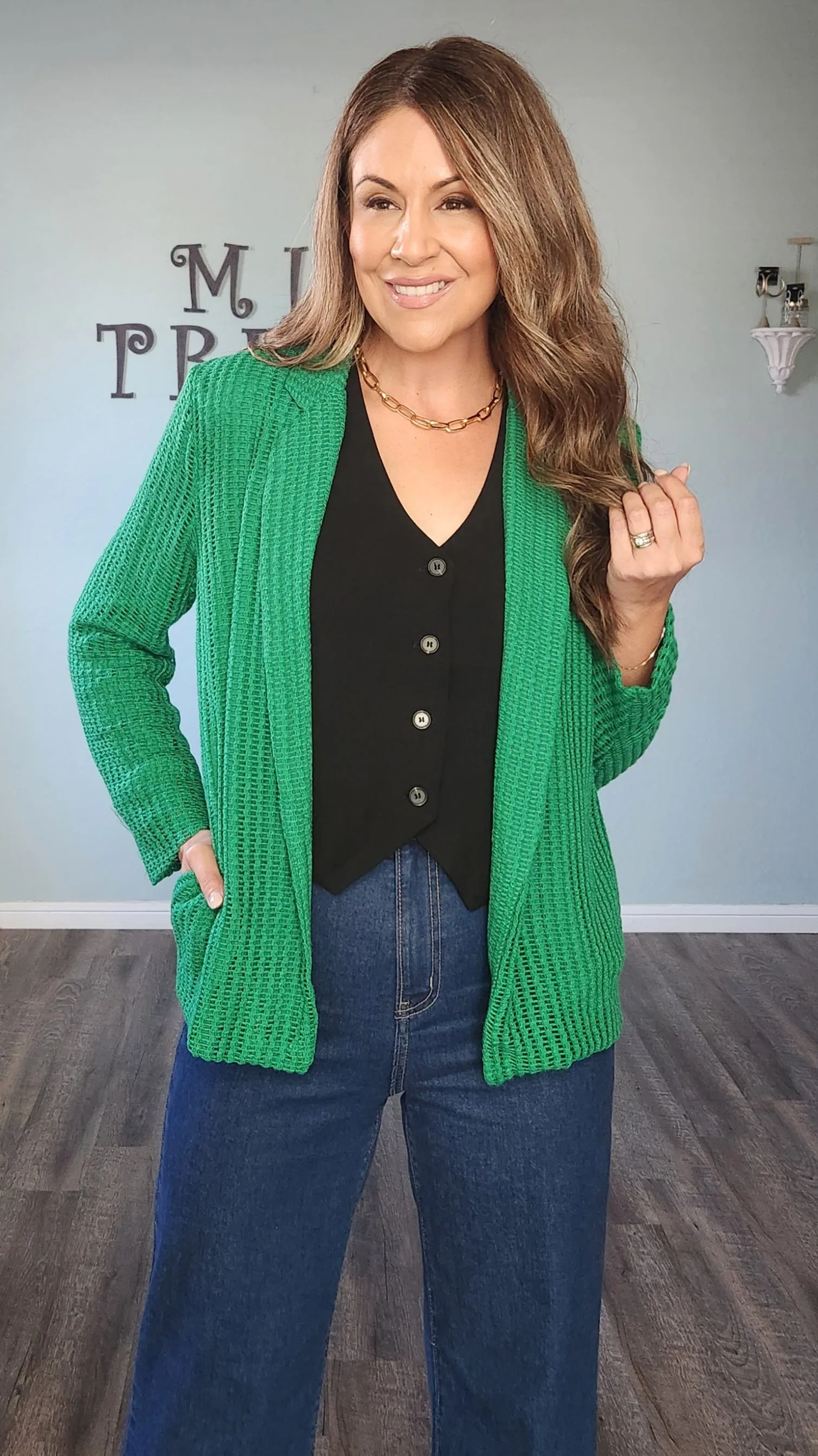 Unique and Fabulous Blazer-Green