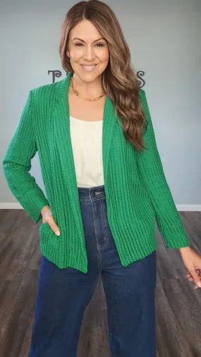 Unique and Fabulous Blazer-Green