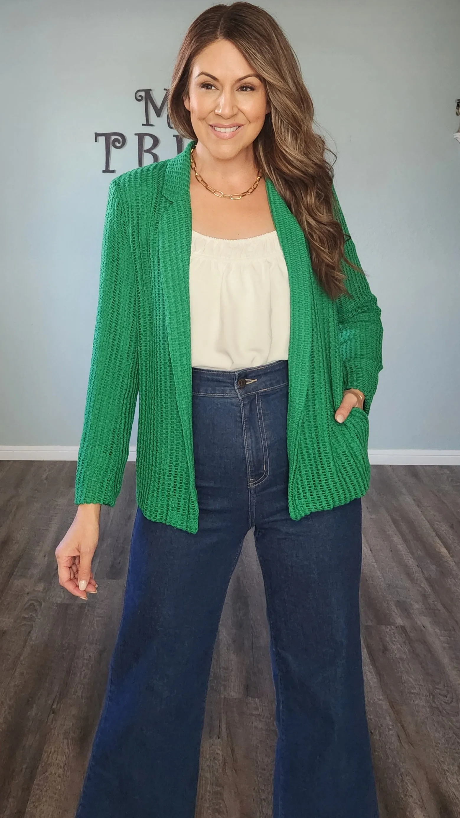 Unique and Fabulous Blazer-Green