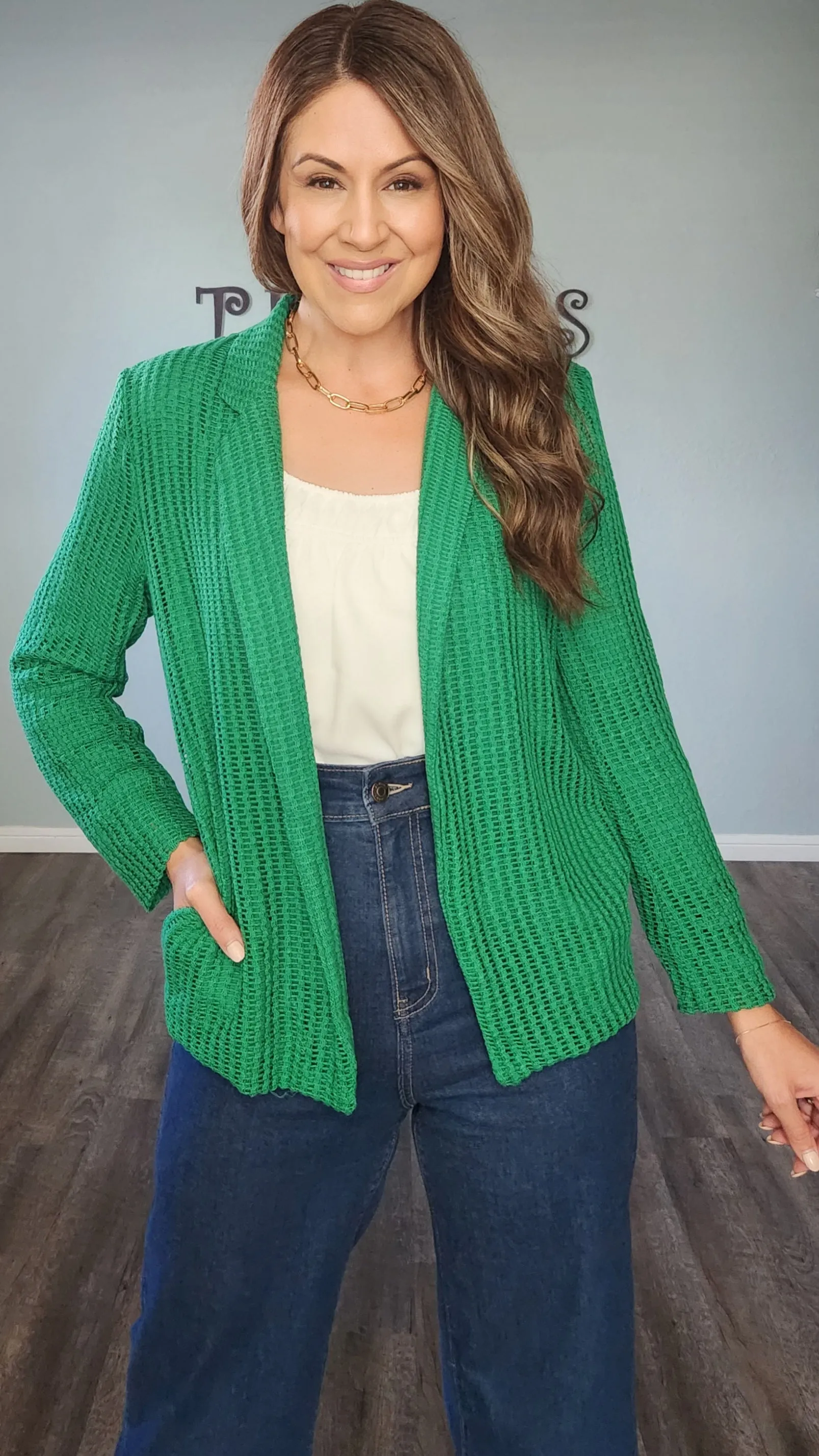 Unique and Fabulous Blazer-Green